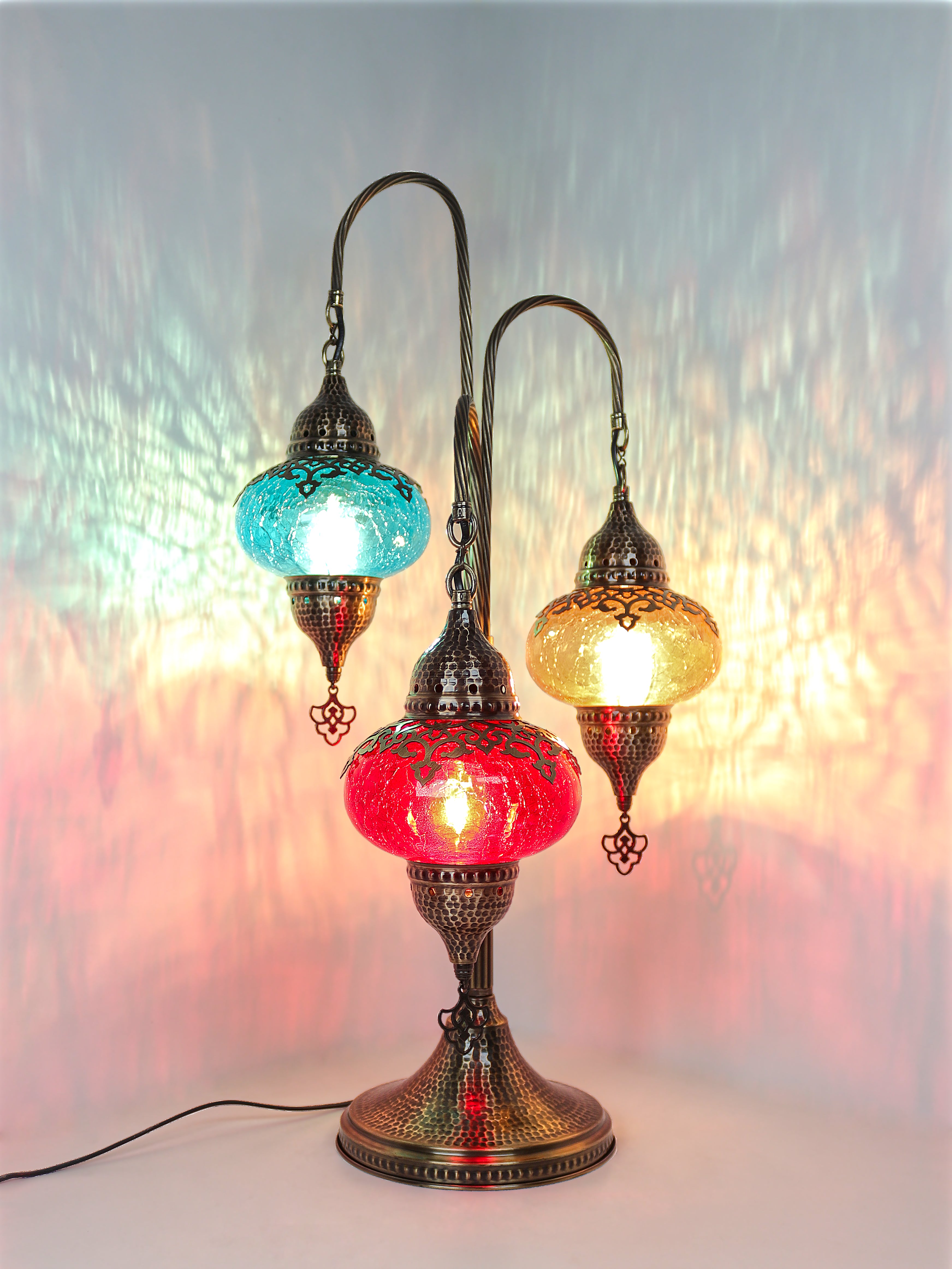 Glass mosaic clearance table lamp