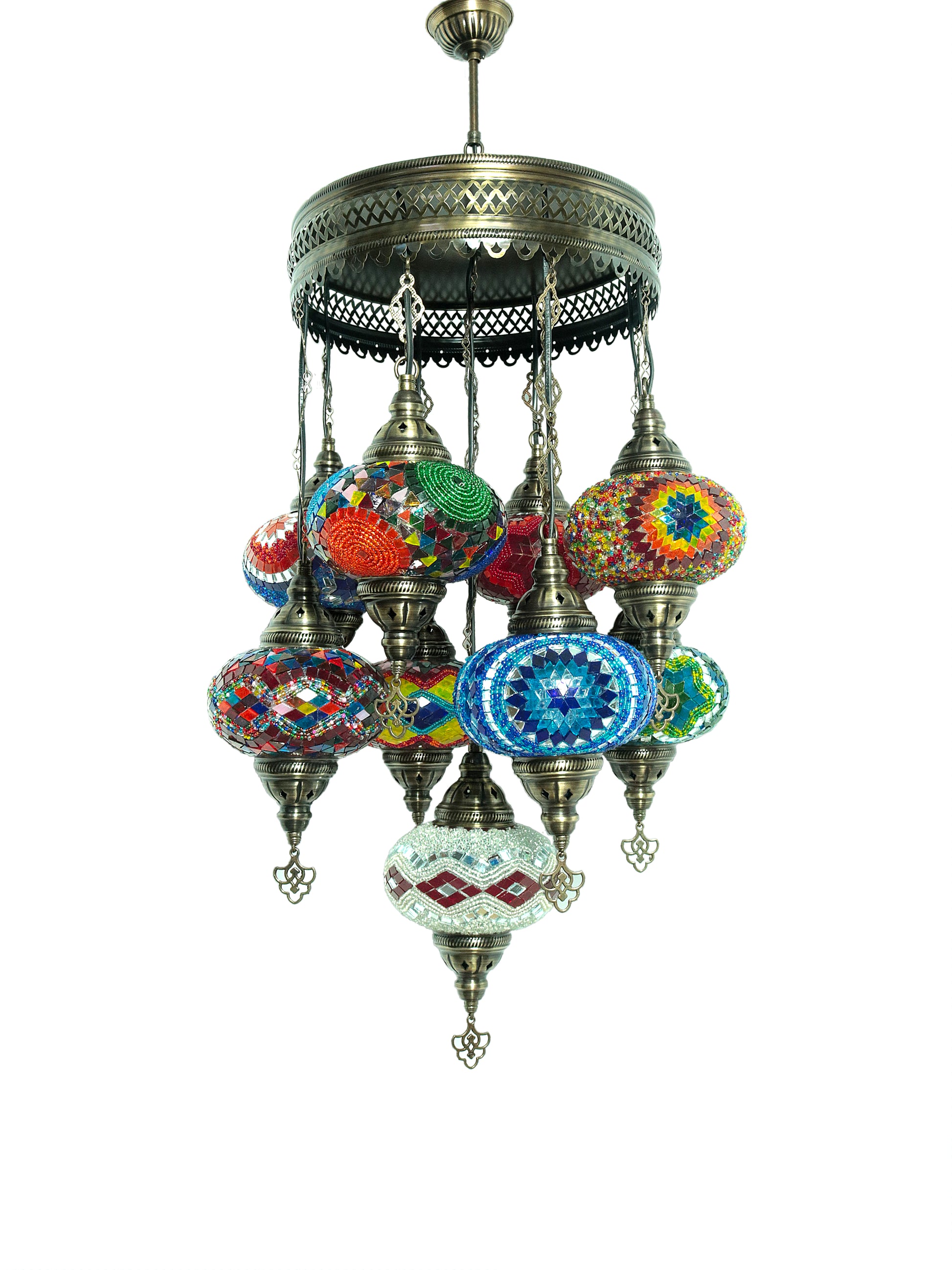 Turkish Mosaic Glass Chandelier – Treasures from Turkey