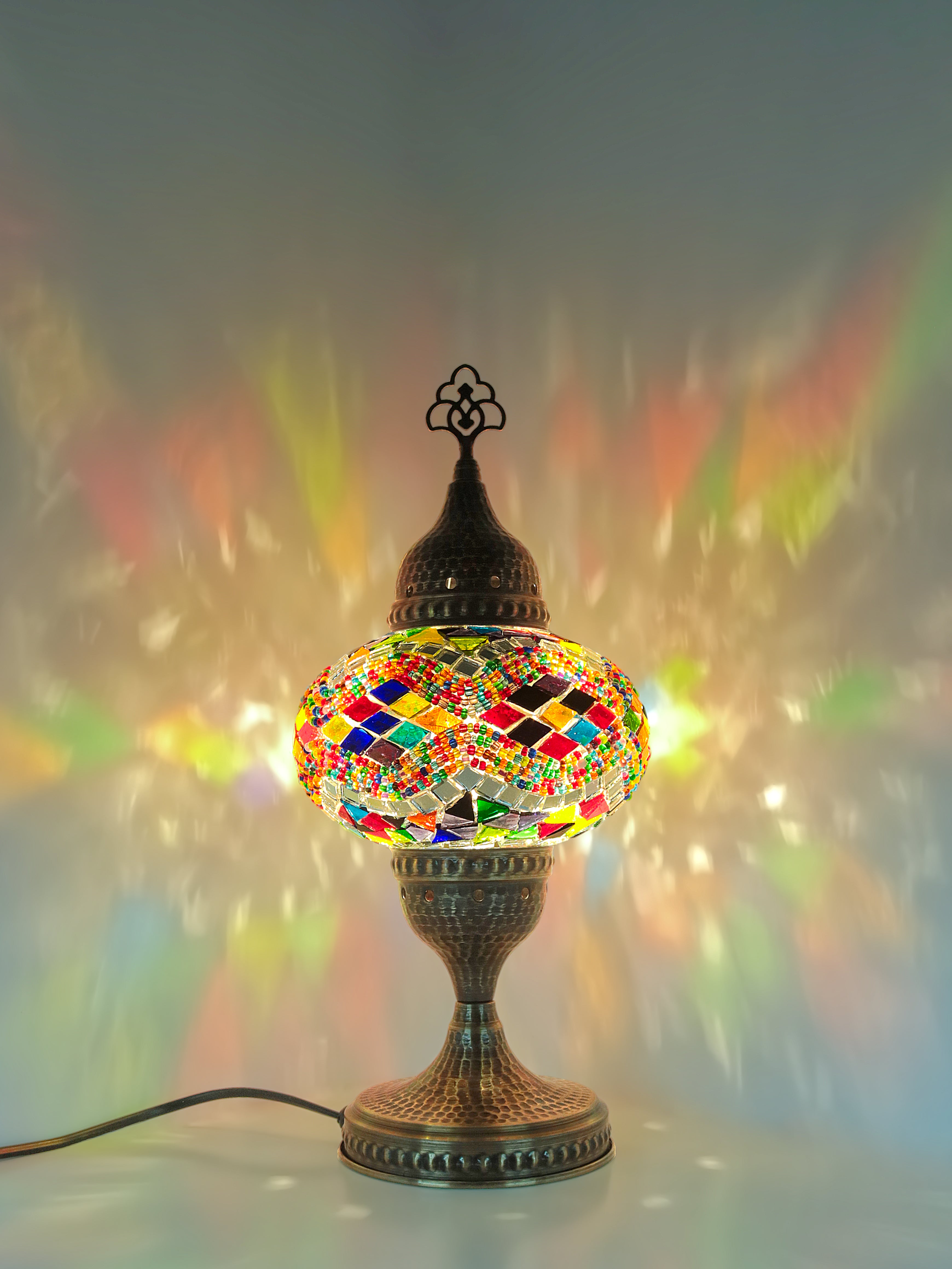 Mosaic Turkish Lamp Royal Green Medium, Table shops Lamps